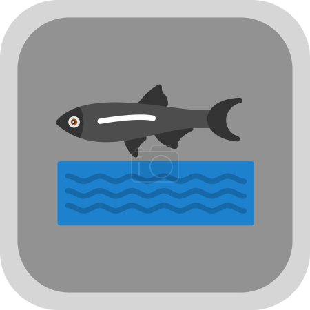 Téléchargez les illustrations : Illustration vectorielle icône poisson hareng - en licence libre de droit
