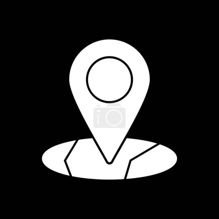 Ilustración de Icono de puntero de mapa, vector ilustración diseño simple - Imagen libre de derechos