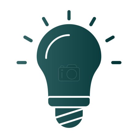 Illustration for Lightbulb flat icon, vector illustration - Royalty Free Image