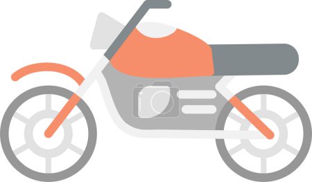 Ilustración de Icono de la motocicleta, vector ilustración diseño simple - Imagen libre de derechos