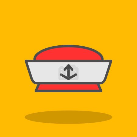 Illustration for Sailor hat. web icon simple illustration - Royalty Free Image