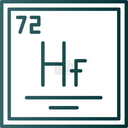 Illustration for Illustration icon of Hafnium - Royalty Free Image