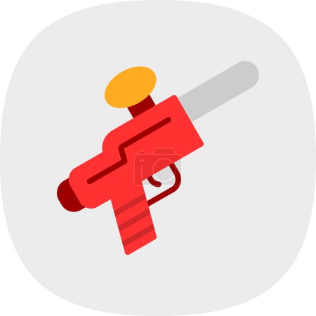 Téléchargez les illustrations : Pistolet de paintball icône, illustration vectorielle - en licence libre de droit