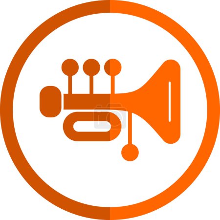 Ilustración de Tuba vector icono simple - Imagen libre de derechos