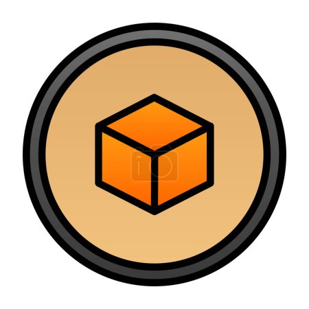 Illustration for Cube icon, vector illustration design - Royalty Free Image