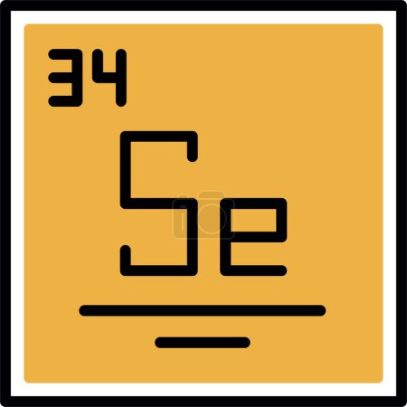 Vektor Illustration, Symbol Selenium Element Hintergrund