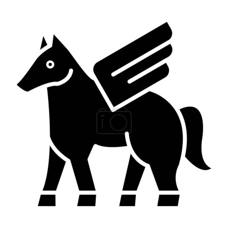 Ilustración de Pegaso animal icono, vector de ilustración - Imagen libre de derechos