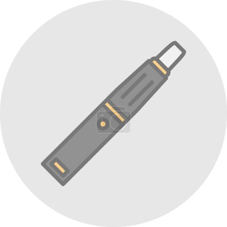 einfache flache elektronische Zigarette Symbol 
