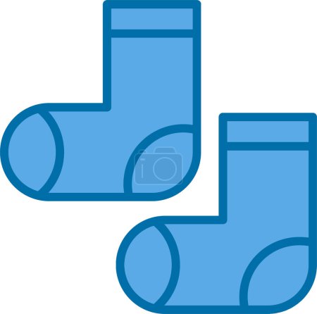Illustration for Two socks flat icon, vector illustration - Royalty Free Image