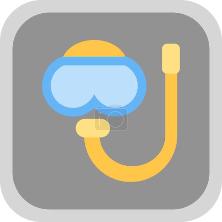 Ilustración de Icono de snorkel, ilustración vectorial - Imagen libre de derechos