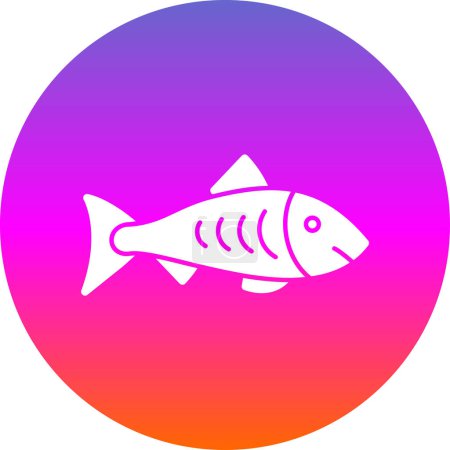 Illustration for Salmon fish. web icon simple illustration - Royalty Free Image