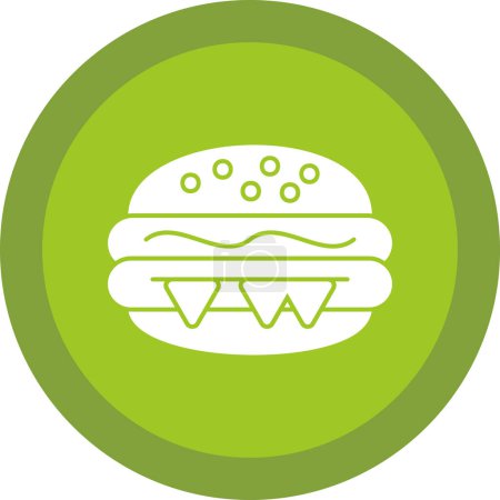 Ilustración de Burger icono vector ilustración - Imagen libre de derechos