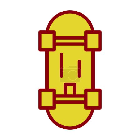 Téléchargez les illustrations : Icône web skateboard illustration simple - en licence libre de droit