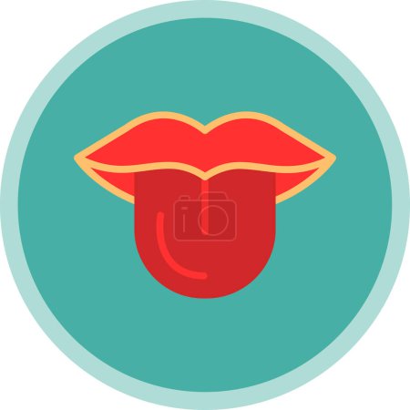 Illustration for Tongue out face icon, vector illustration - Royalty Free Image