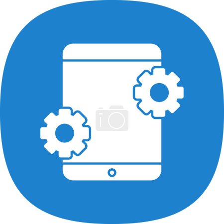 Illustration for Mobile app icon, vector illustration simple design - Royalty Free Image