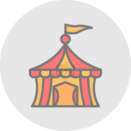 Illustration for Circus line vector icon - Royalty Free Image