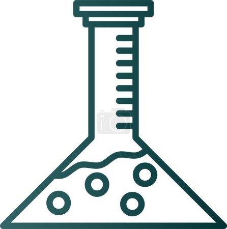 Illustration for Science flask. simple design. Beaker vector icon - Royalty Free Image