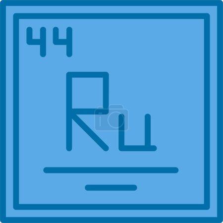Illustration for Illustration icon of ruthenium - Royalty Free Image