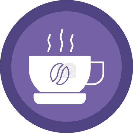 Téléchargez les illustrations : Tasse chaude de café icône, illustration vectorielle - en licence libre de droit