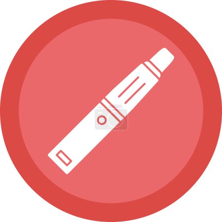 Ilustración de Simple plano icono de cigarrillo electrónico - Imagen libre de derechos