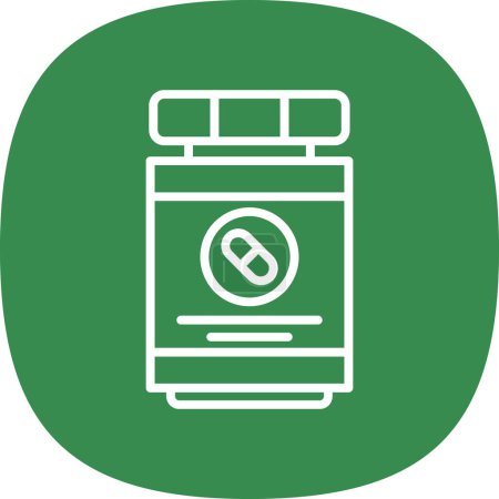 Téléchargez les illustrations : Illustration vectorielle de flacon de médecine antibiotique - en licence libre de droit