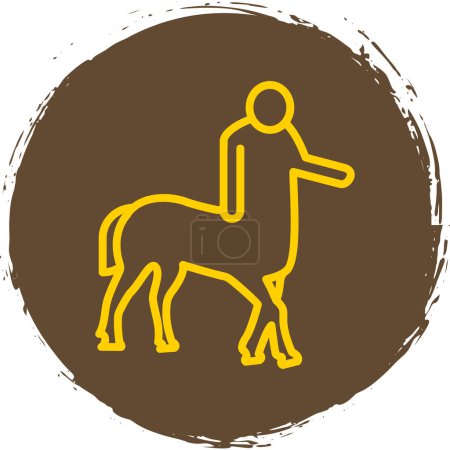 Illustration for Centaur icon, thin line style - Royalty Free Image