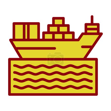 Téléchargez les photos : Icône du navire illustration vectorielle - en image libre de droit