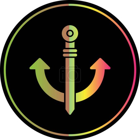 Illustration for Anchor sign icon, vector illustration - Royalty Free Image