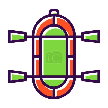Illustration for Vector illustration of Rafting icon - Royalty Free Image