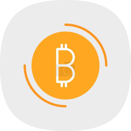 Ilustración de Bitcoin. icono web ilustración simple - Imagen libre de derechos