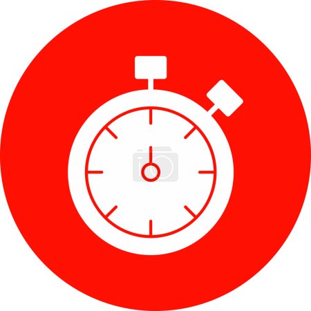 Téléchargez les illustrations : Chronometer icon in filled - outline style - en licence libre de droit