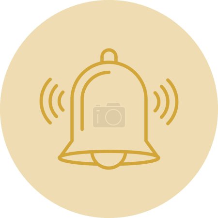 Illustration for Vector illustration of single isolated bell icon - Royalty Free Image