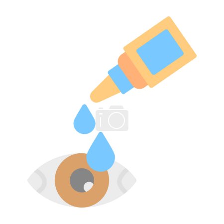 Illustration for Eye drops flat icon, vector illustration - Royalty Free Image