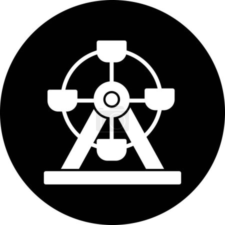 Ilustración de Ferris rueda icono web, vector de ilustración - Imagen libre de derechos