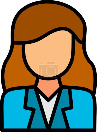 Illustration for Businesswoman avatar icon, vector illustration - Royalty Free Image