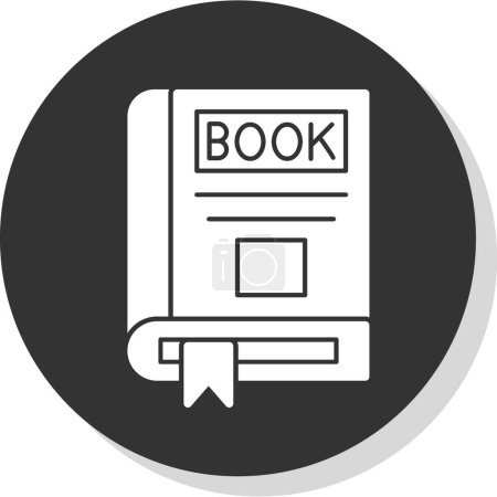 Ilustración de Icono de línea de libro, ilustración vectorial - Imagen libre de derechos