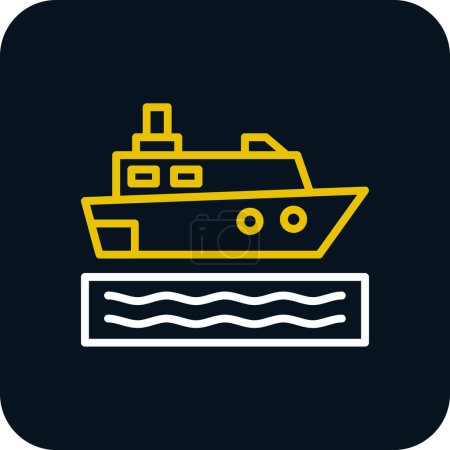 Illustration for Cruise ship icon vector illustration simple design - Royalty Free Image