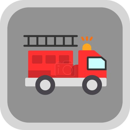 Illustration for Firetruck web vector icon - Royalty Free Image