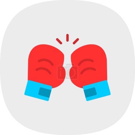 Téléchargez les illustrations : Icône de gants de boxe, illustration vectorielle - en licence libre de droit