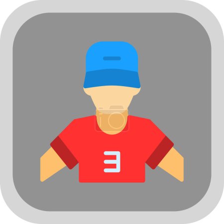 Illustration for Baseball player icon, vector illustration - Royalty Free Image