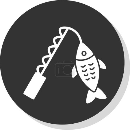 Illustration for Fishing icon vector outline illustration - Royalty Free Image
