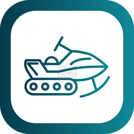 Illustration for Simple Snowmobile vector illustration design - Royalty Free Image