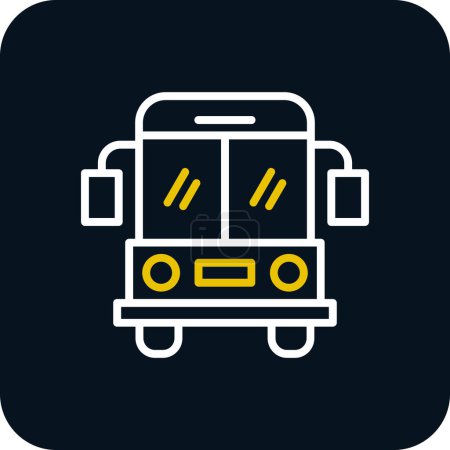 Illustration for School bus icon, vector illustration simple design - Royalty Free Image