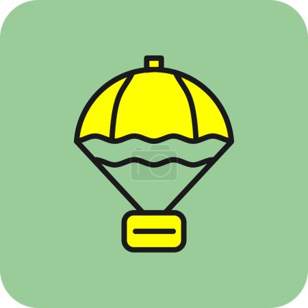 Illustration for Parachute web icon, vector illustration - Royalty Free Image