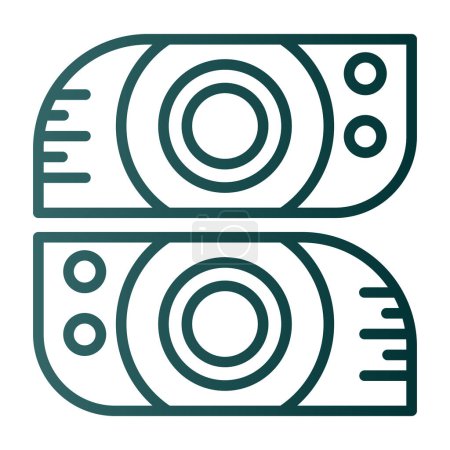 Illustration for Two car lights glyph icon, vector illustration - Royalty Free Image