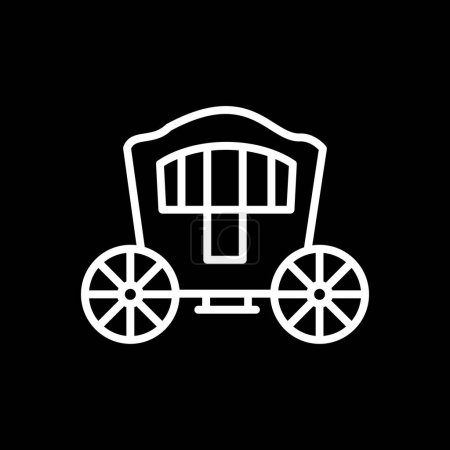 Illustration for Vector illustration of Carriage flat icon - Royalty Free Image