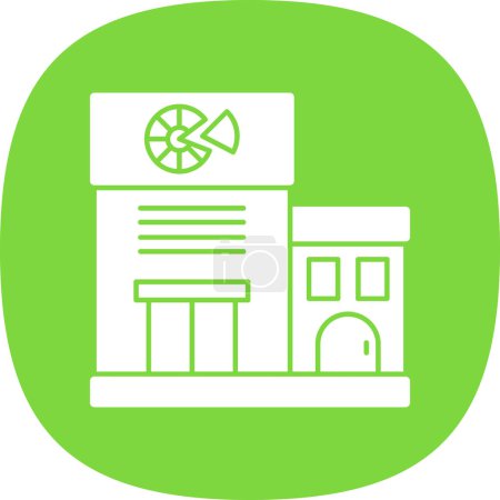 Illustration for Pizza shop building icon, vector illustration design - Royalty Free Image