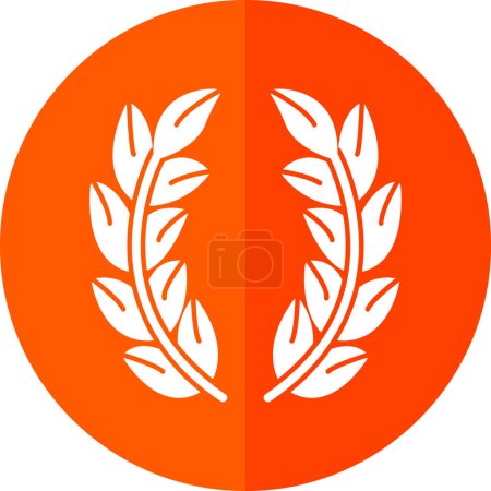Illustration for Laurel wreath vector web icon - Royalty Free Image