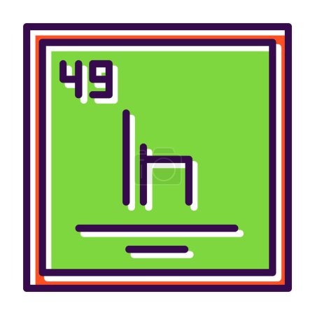 simple icon of Indium vector