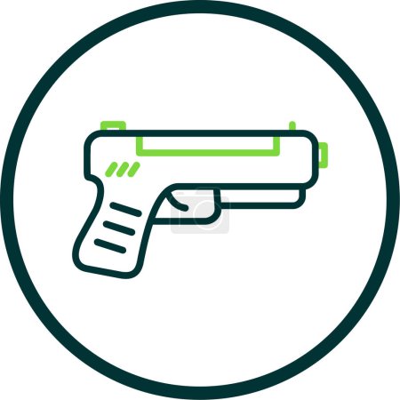 Ilustración de Icono de la pistola, vector ilustración diseño simple - Imagen libre de derechos